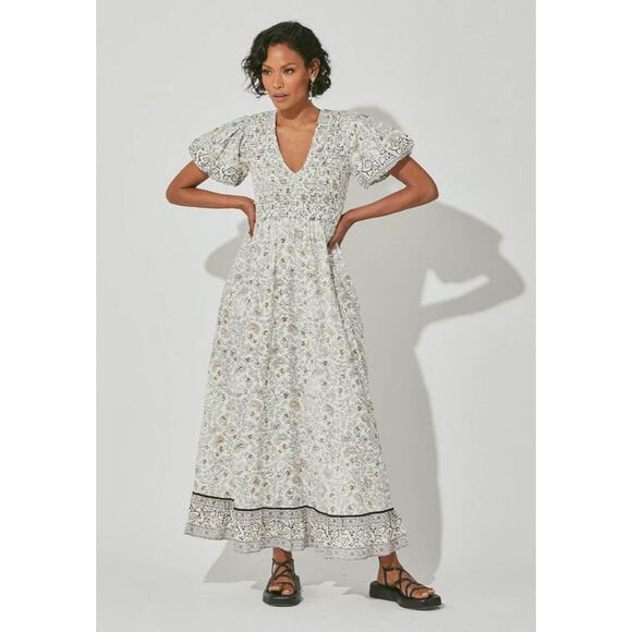 Cleobella Dresses & Skirts - Cleobella Harmoni Paisley Ankle Maxi Dress White Multi Womens Medium New Boho